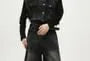 Mid Rise Washed Capri Wide Leg Jeans