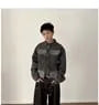 Washed Denim Zip Jacket