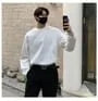 Long-Sleeve Crew Neck Plain T-Shirt