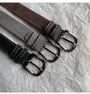Contrast Stitching Faux Leather Belt