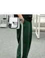 High Waist Striped Side Wide Leg Sweatpants