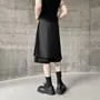 Mid Waist Plain Asymmetrical Shorts