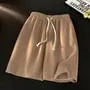 Drawstring Waist Plain Shorts