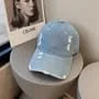 Washed Distressed Denim Baseball Cap