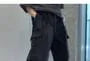 Elastic Waist Plain Two-Way Cargo Pants