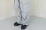 Drawstring Waist Plain Loose-Fit Cargo Pants