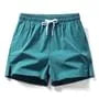 Drawstring Waist Plain Slit Shorts