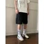 Mid Rise Plain Cargo Shorts