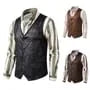 V-Neck Plain Single-Breasted Faux Suede Vest