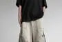Mid Rise Plain Capri Wide Leg Cargo Pants