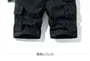 Mid Rise Plain Cargo Shorts