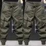 Drawstring Waist Plain Harem Cargo Pants