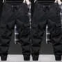 Drawstring Waist Plain Harem Cargo Pants