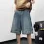 Mid Rise Washed Panel Jorts