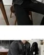Band Collar Washed Zip Denim Jacket