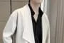 Plain Double-Breasted Blazer