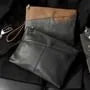 Two Tone Faux Leather Clutch