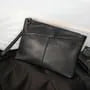 Two Tone Faux Leather Clutch