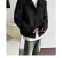 Collar Contrast Stitching Single-Breasted Blazer
