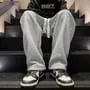 Elastic Waist Fleece Lined Wide Leg Sweatpants
