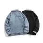 Fleece Lined Collared Button-Up Denim Jacket