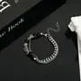 Faux Gemstone Bead Layered Stainless Steel Bracelet