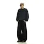 Mid Rise Unwashed Wide Leg Jeans
