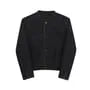 Round Neck Tweed Button Jacket