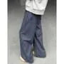 Mid Rise Striped Washed Wide Leg Jeans