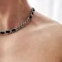 Faux Leather Chain Necklace