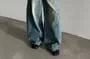 Mid Rise Washed Wide Leg Jeans