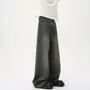 Mid Rise Washed Wide Leg Jeans