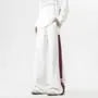 Drawstring Waist Striped Panel Straight Leg Sweatpants