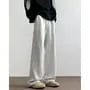 Mid Rise Plain Wide Leg Pants