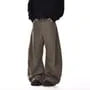 Mid Rise Plain Paneled Wide Leg Jeans