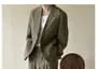 Mid Rise Plain Inverted Pleated Loose Fit Pants / Notch Lapel Plain Pocket Front Single-Breasted Blazer