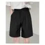 Mid Rise Plain Bermuda Dress Shorts