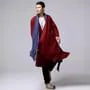 Plain Tie Waist Asymmetrical Long Light Jacket