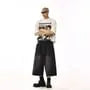 High Waist Washed Wide Leg Capri Jeans