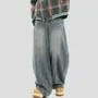 Mid Waist Washed Baggy Jeans