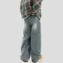 Mid Waist Washed Baggy Jeans