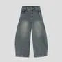 Mid Waist Washed Baggy Jeans