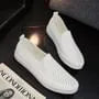 Couple Matching Perforated Faux Leather Slip-Ons (Various Designs)