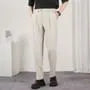 Mid Rise Plain Cropped Tapered Dress Pants