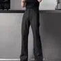 Mid Rise Plain Flared Dress Pants