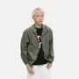 Plain Hood Zip Windbreaker
