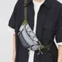 Drawstring Panel Mesh Belt Bag
