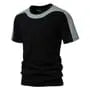 Short-Sleeve Crewneck Two Tone T-Shirt