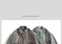 Stand Collar Buckled Washed Denim Button Jacket