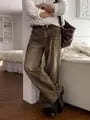 Mid Rise Washed Wide Leg Jeans